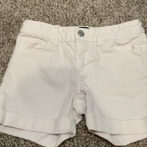 Girls white jean short